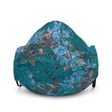 Load image into Gallery viewer, Turquoise Floral Face Mask