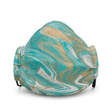 Load image into Gallery viewer, Tiffany &amp; Gold Print Face Mask