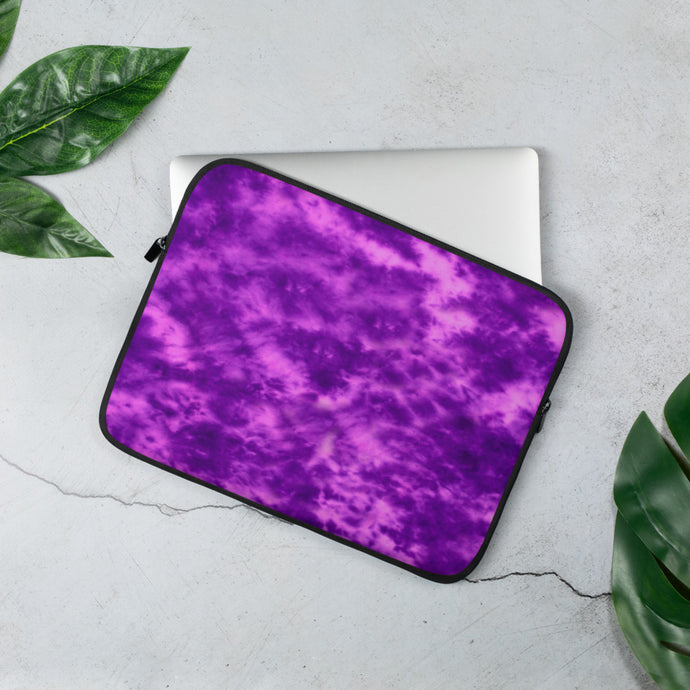 Purple Violet Tie Dye Laptop Sleeve