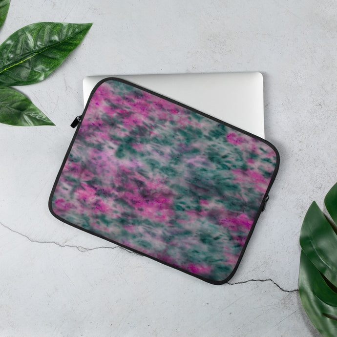 Lilac & Peacock Tie Dye Laptop Sleeve