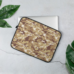 Brown Camouflage Laptop Sleeve