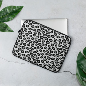 Snow Leopard Print Laptop Sleeve