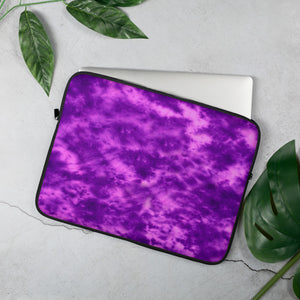 Purple Violet Tie Dye Laptop Sleeve