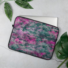 Load image into Gallery viewer, Lilac &amp; Peacock Tie Dye Laptop Sleeve