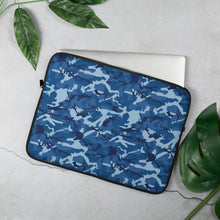 Load image into Gallery viewer, Blue Camouflage Laptop Sleeve