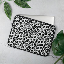 Load image into Gallery viewer, Snow Leopard Print Laptop Sleeve