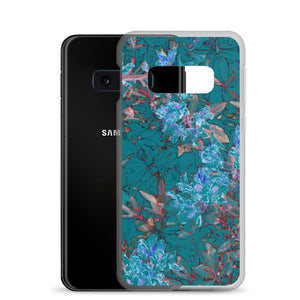 Turquoise Floral Samsung Case