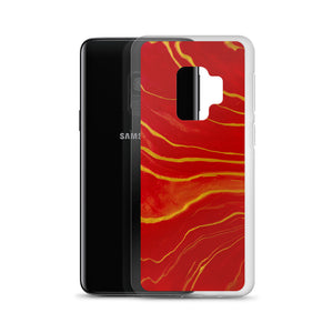 Red & Gold Marble Samsung Case