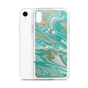Tiffany & Gold Marble iPhone Case