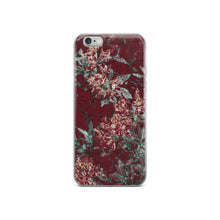 Load image into Gallery viewer, Crimson Floral iPhone Case