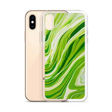 Load image into Gallery viewer, Lime Green Marble iPhone Case