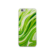 Load image into Gallery viewer, Lime Green Marble iPhone Case
