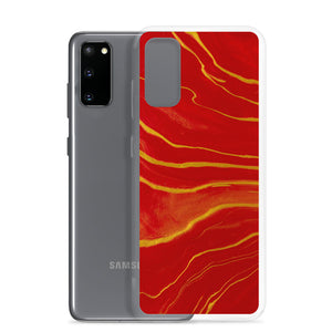 Red & Gold Marble Samsung Case