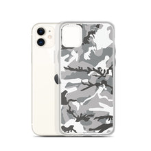 Load image into Gallery viewer, Grey Camouflage iPhone Case
