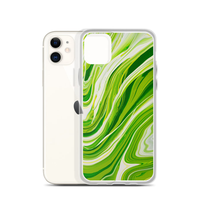 Lime Green Marble iPhone Case