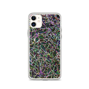 Neon Leaves iPhone Case