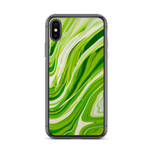 Load image into Gallery viewer, Lime Green Marble iPhone Case