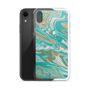 Tiffany & Gold Marble iPhone Case