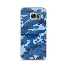 Load image into Gallery viewer, Blue Camouflage Samsung Case