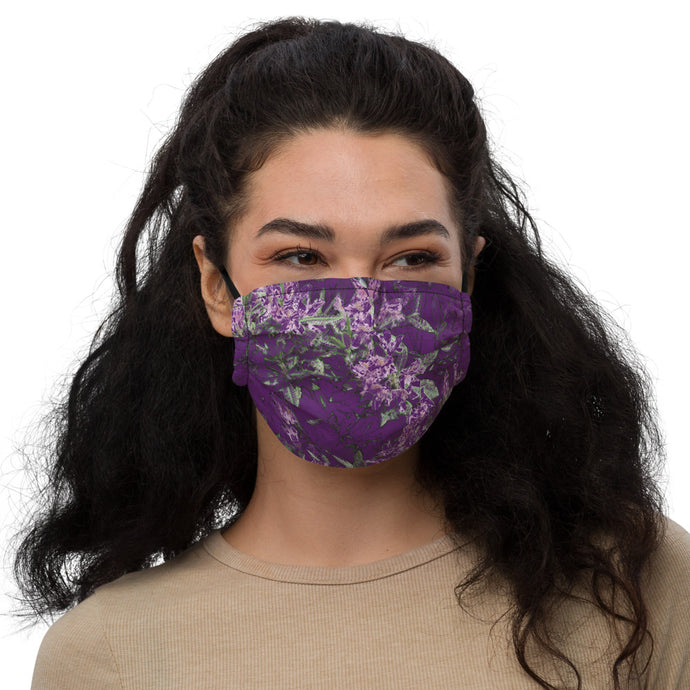 Purple Floral Face Mask