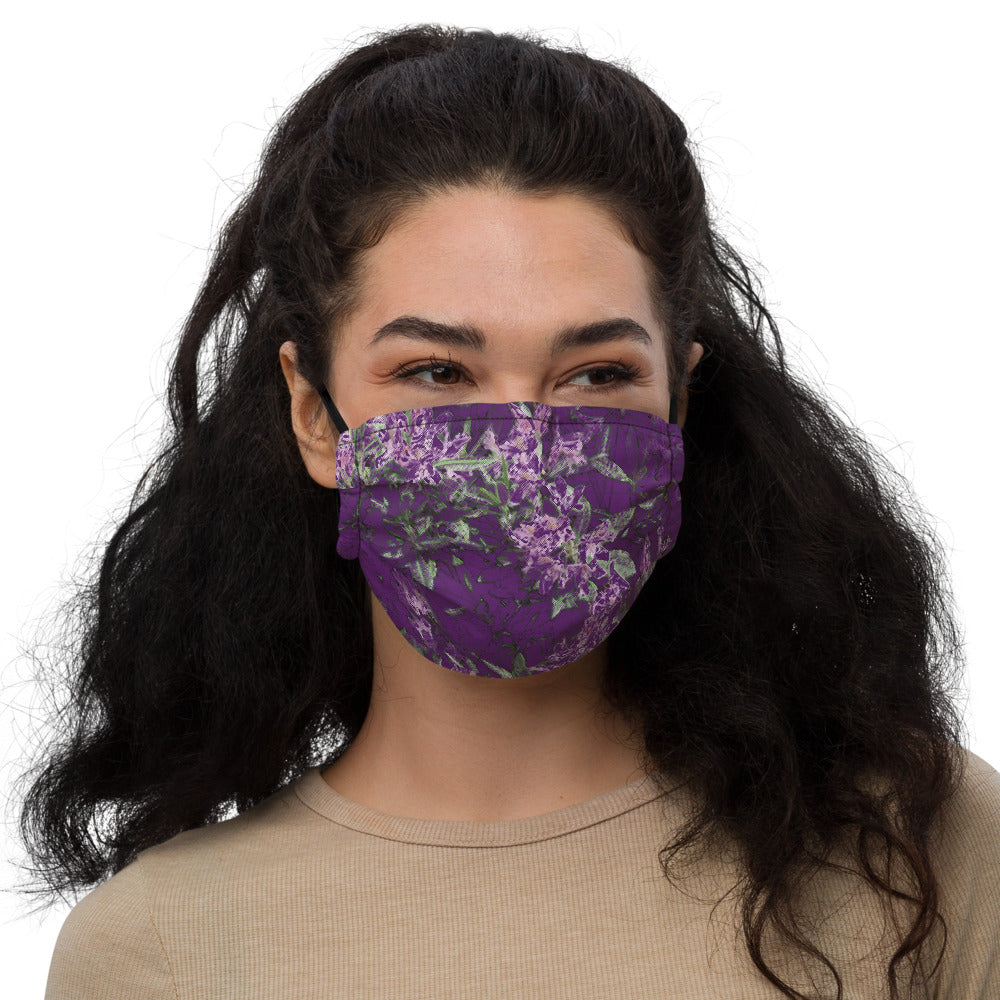 Purple Floral Face Mask