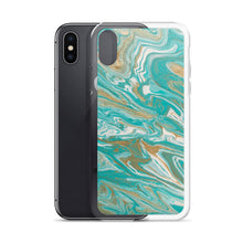 Load image into Gallery viewer, Tiffany &amp; Gold Marble iPhone Case