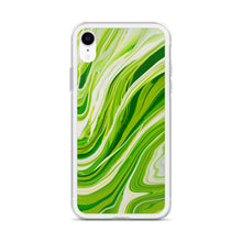 Load image into Gallery viewer, Lime Green Marble iPhone Case