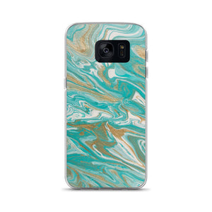 Tiffany & Gold Marble Samsung Case