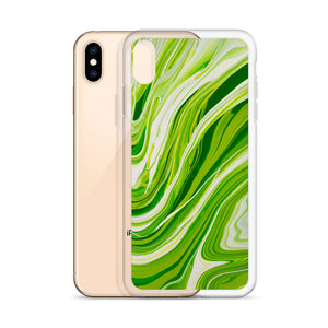 Lime Green Marble iPhone Case