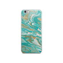 Load image into Gallery viewer, Tiffany &amp; Gold Marble iPhone Case