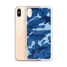 Load image into Gallery viewer, Blue Camouflage iPhone Case
