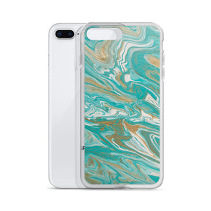 Tiffany & Gold Marble iPhone Case