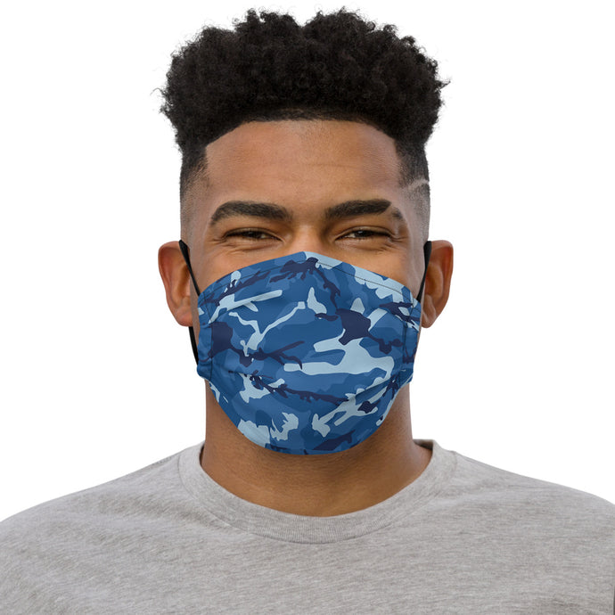 Blue Camouflage Face Mask