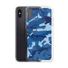 Load image into Gallery viewer, Blue Camouflage iPhone Case