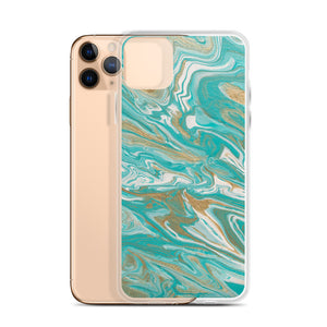 Tiffany & Gold Marble iPhone Case