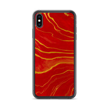 Load image into Gallery viewer, Red &amp; Gold Marble iPhone Case