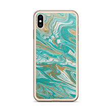 Load image into Gallery viewer, Tiffany &amp; Gold Marble iPhone Case