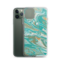 Load image into Gallery viewer, Tiffany &amp; Gold Marble iPhone Case