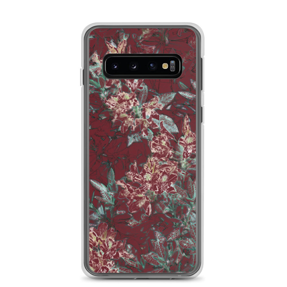 Crimson Floral Samsung Case