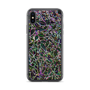 Neon Leaves iPhone Case