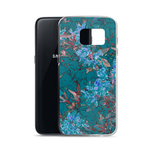 Turquoise Floral Samsung Case