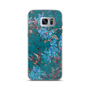 Turquoise Floral Samsung Case