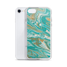 Load image into Gallery viewer, Tiffany &amp; Gold Marble iPhone Case