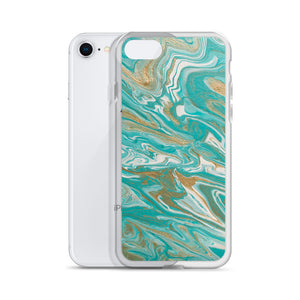 Tiffany & Gold Marble iPhone Case