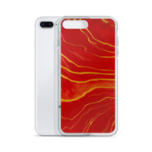 Load image into Gallery viewer, Red &amp; Gold Marble iPhone Case