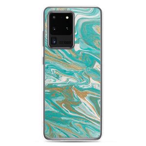 Tiffany & Gold Marble Samsung Case
