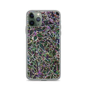 Neon Leaves iPhone Case