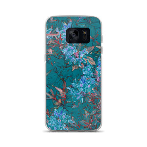 Turquoise Floral Samsung Case