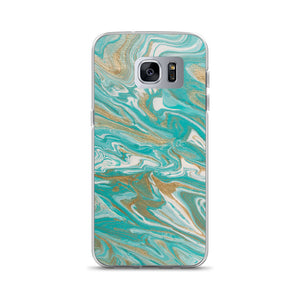Tiffany & Gold Marble Samsung Case