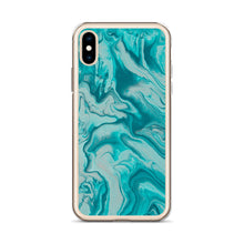 Load image into Gallery viewer, Turquoise Marble iPhone Case